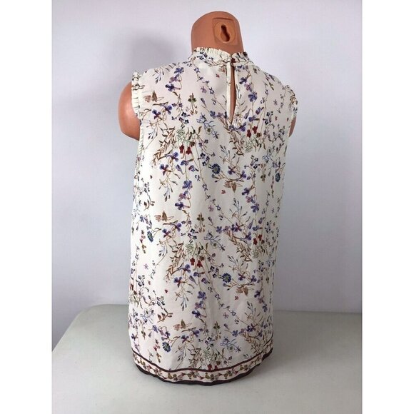 Max Studio Floral Blouse Top Womens Small - Picture 5 of 6